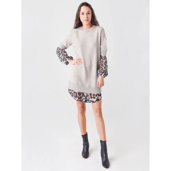 Brochu Walker The Ebella Layered Dress Cashmere Blend size Small Orig. $438 - Picture 2 of 8